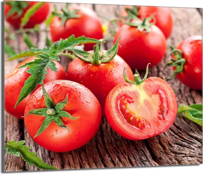Image de Plaque de recouvrement pour cuisinière 60x52 Vitrocéramiquefeld Couverture anti-éclaboussures Plaque en verre Deko Planche à découper, Tomates Rouge
