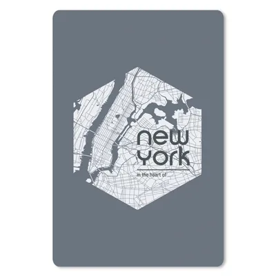 Produktbild von MuchoWow® Mauspad Mousepad New York - Karte - Fluss 40x60 cm - Mousepads - Maus Mat - Pad - Mausunterlage - Schreibtisch Accesoire