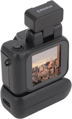 Obrázek produktu pro Digitální kompaktní fotoaparát s rozlišením 1080p a 3,5palcovým dotykovým displejem – zařízení pro natáčení portrétních videí určené pro influencery a jako dárek k promoci – černý.
