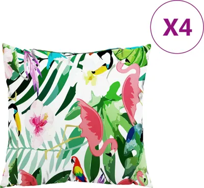 Produktbild von vidaXL Zierkissen 4 Stk. Mehrfarbig 60x60 cm Stoff