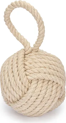 Produktbild von NKlaus Maritim Türstopper beige 15x15cm aus Baumwolle 27cm hoch Dekoration 11783