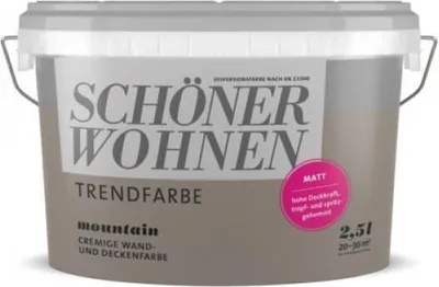 Produktbild von SCHÖNER WOHNEN 2,5 l Trendfarbe Innen Wandfarbe mountain Matt