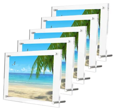 Obrázok produktu pre Sada 5 akrylových rámikov na fotografie formátu 15x20 cm – ideálne na dekoratívne vystavenie na stole
