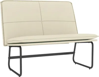 Produktbild von vidaXL Sitzbank Creme 100x75x76 cm Kunstleder