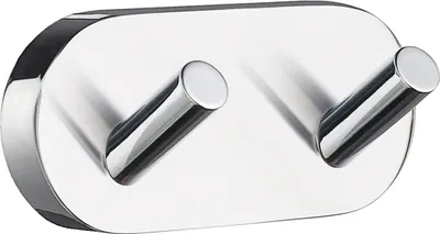 Produktbild von Smedbo HOME - Doppelter Badetuchhaken in Chrom poliert. Länge 90 mm. HK356