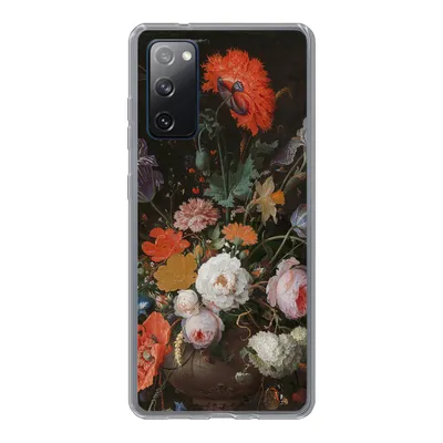 Produktbild von MuchoWow® Handyhülle Schutzhülle Hülle für Samsung Galaxy S20 FE Stilleben mit Blumen und einer Uhr - Gemälde von Abraham Mignon Silikon Softcase Handy Hülle - Abdeckung