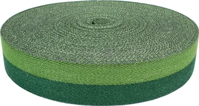 Produktbild von Teppicheinfassband 40mm Breite x Laufmeter - Gras – GrünAbschlussband - Einfassband - Klebeband zum Aufbügeln - Klebe Saumband - Fischgrätmuster Zweifarbig - Teppich