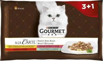 Image de Gourmet A La Carte Cat Food Chef's Recipes 340 G (4 X 85 G)