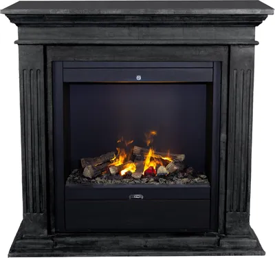 Image de Xaralyn cheminée à vapeur d'eau - Cadiz EAL-SBU - noir pierre naturelle - 1500 Watt chauffage - avec télécommande - Opti-Myst cheminée électrique - cheminée encastrable inclus - cheminée décorative