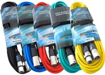 Image de keepdrum 5x 6m MC-001XX Câble microphone XLR Set de couleur