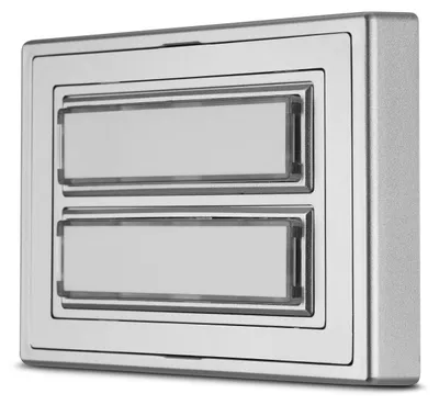 Produktbild von REV Türklingel - 2-Fach Klingelplatte mit Schild, beleuchtbar, 8-12VAC 1,5A, silbern