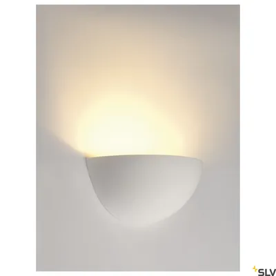 Produktbild von SLV 148013 Wandleuchte GL 101 E14 halb rund weisser Gips max. 40W