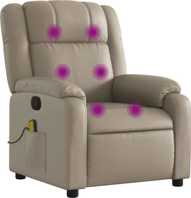 Produktbild von vidaXL Massagesessel Cappuccino-Braun Kunstleder