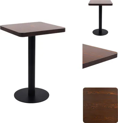 Imagen del producto de vidaXL Mesa bistró de color marrón oscuro, 50x50 cm, de MDF - Mesas de comedor