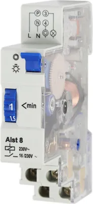 Produktbild von 24-Stunden-Zeitschaltuhr 0080804 ELPA 8 - Treppenhaus-Zeitschaltuhr - Elektromechanisch - 4 Leiter