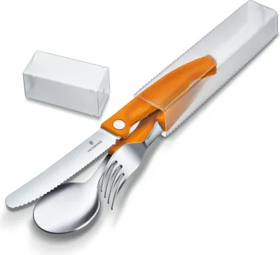 Immagine prodotto di Set con coltello pieghevole Swiss Classic, 3 pezzi, arancione
