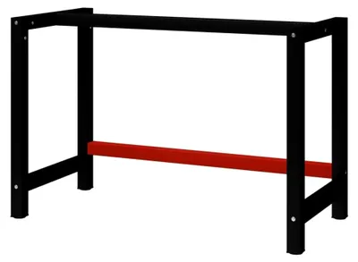 Produktbild von Metall-Werkbankgestell 120x57x79 cm in Schwarz und Rot