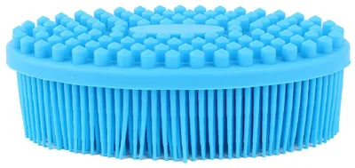 Produktbild von Silikon-Baby-Sensorikbürste, Massage-Badebürste, Tastbürstenkopf, Haarwaschkamm (Blau)