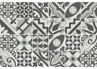 Image de Autocollants décoratifs pour meubles – 24 autocollants LIVIATIA imitant des carreaux de ciment – 24 autocollants de 20 x 20 cm
