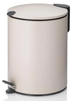 Produktbild von kela Kosmetikeimer 5l beige matt, Silent-Close-Deckel, Tretmülleimer Badezimmer