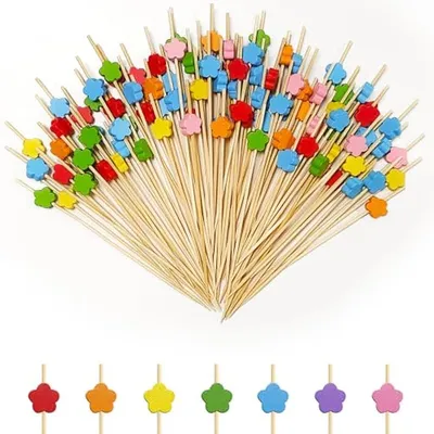 Productafbeelding van Cocktailspiesjes - Houten prikkers voor fingerfood - 100 stuks - 12 cm