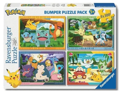 Zdjęcie produktu dla Ravensburger Pokémon – układanka 4 x 100 elementów