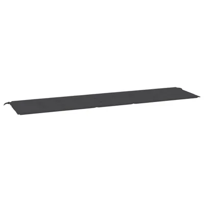 Image de vidaXL Coussin pour banc de jardin Noir 200x50x4 cm Tissu Oxford