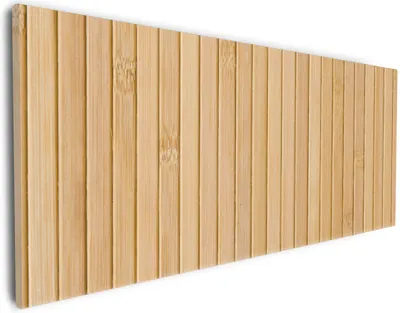 Produktbild von Wallario Premium Leinwandbild Holzpanele hell in Größe 30 x 75 cm
