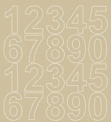Productafbeelding van Zelfklevende cijferstickers, 5 cm, beige, mat