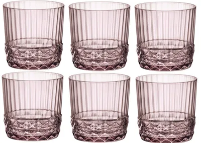 Produktbild von Bormioli Rocco Cocktailgläser / Whiskeygläser / Wassergläser America 20's Lilac Rose 370 ml - 6 Stücke