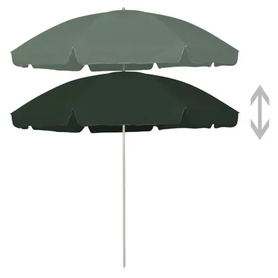 Zdjęcie produktu dla vidaXL Parasol plażowy zielony 300 cm