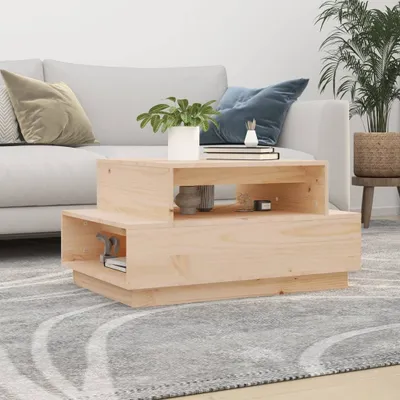 Produktbild von The Living Store Couchtisch 80x55x40,5 cm Massivholz Kiefer