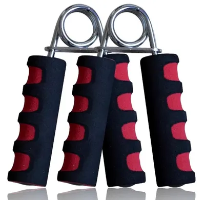 Image de 2 appareils d'entraînement pour les mains | Appareils d'entraînement pour les doigts | Appareils d'entraînement pour les avant-bras | Appareils d'entraînement musculaire pour les mains [rouge] | Appareils de fitness pour les mains à domicile | Appareils de préhension | Équipements de sport | Musculation des avant-bras | Lot de 2 appareils d'entraînement de la force de préhension