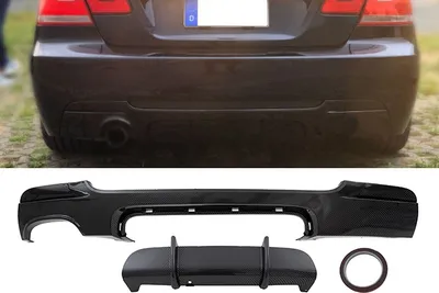 Productafbeelding van Achterdiffusor, sportief design, carbonlook, glanzend, geschikt voor BMW 3-serie E92 E93 met M-pakket, modellen 316-330i