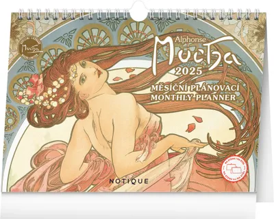Zdjęcie produktu dla Alfons Mucha 2025 - kalendarz biurkowy