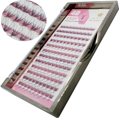 Immagine prodotto di 4D Lashes Volume Eyelashes Estensioni di ciglia pronte per i fan C, D-Curl, Spessore: 0,07 mm, Curl: D-Curl, Dimensioni: 13 mm