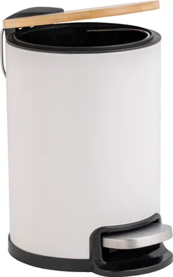 Obrázek produktu pro Odpadkový koš s tichým zavíráním, bambus, 3 l, MOBELLE, černý