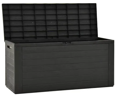 Obrázok produktu pre Úložný box na vonkajšie použitie - 116 x 44 x 55 cm - antracitová farba - odolný voči poveternostným vplyvom a uzamykateľný