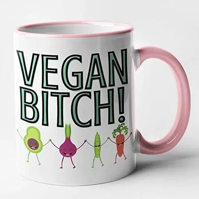 Immagine prodotto di Solidchoice - Tazza vegana divertente per gli amanti del caffè