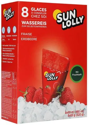 Produktbild von Sun Lolly Wassereis Erdbeere 8er