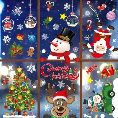 Produktbild von Kerstliche Raumschmuck 8 Fächer Fenstersticker Fenstersticker schneeweiße Schneeflocken Fensterdeko Fenstersticker Schneeflocken Fensterdeko für Türen und Schaufenster