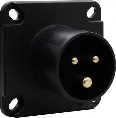 Image de Fiche encastrable industrielle 16 A/3 pôles 200 V-250 V/FE/IP44 noire F7.0155