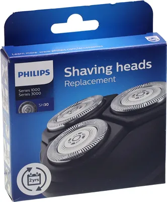 Produktbild von Philips SHAVER Series 3000 SH30 SH30/50 Ersatz-Scherköpfe, 3 Kopf/Köpfe, Edelstahl, S3xxx, 100 mm, 117 mm, 24 mm