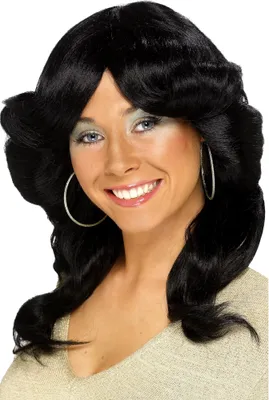Image de Smiffys - Perruque "70s" pour femme SM589 (Taille unique) (Noir)