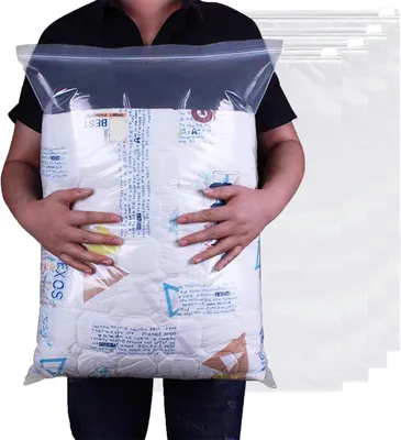 Productafbeelding van Transparante kledingzakken met ritssluiting - Set van 20 - Grote reiskleding - Opbergzakken - Hersluitbaar