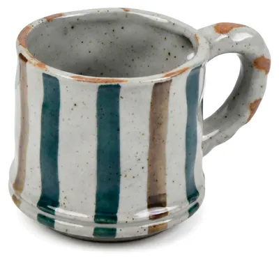 Kaffeetasse 230 ml, Keramik, Retro, Espressotasse mit Henkel
