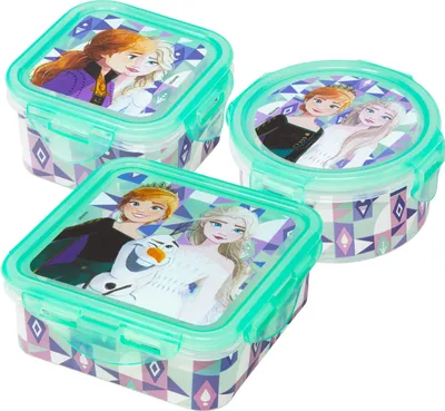 Produktbild von Frozen Brotdosen Set Kinder - 3 kleine Snackboxen für Kindergarten & Kita