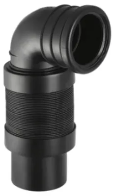 Produktbild von Geberit PE Anschlussbogen 90° für WC Bogen ausziehbar bis 20 cm
