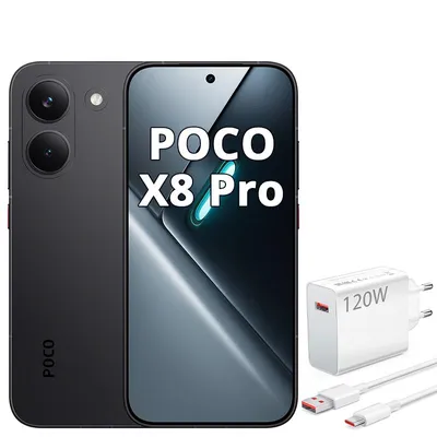 Produktbild von Xiaomi POCO X8 Pro 5G 12GB 512GB Smartphone Schwarz 6500mAh 120Hz AMOLED NFC mit 120W Ladegerät