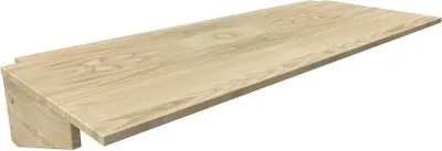 Productafbeelding van Bureauplank van 120 cm, van hout, voor een hoogslaper - naturel lak